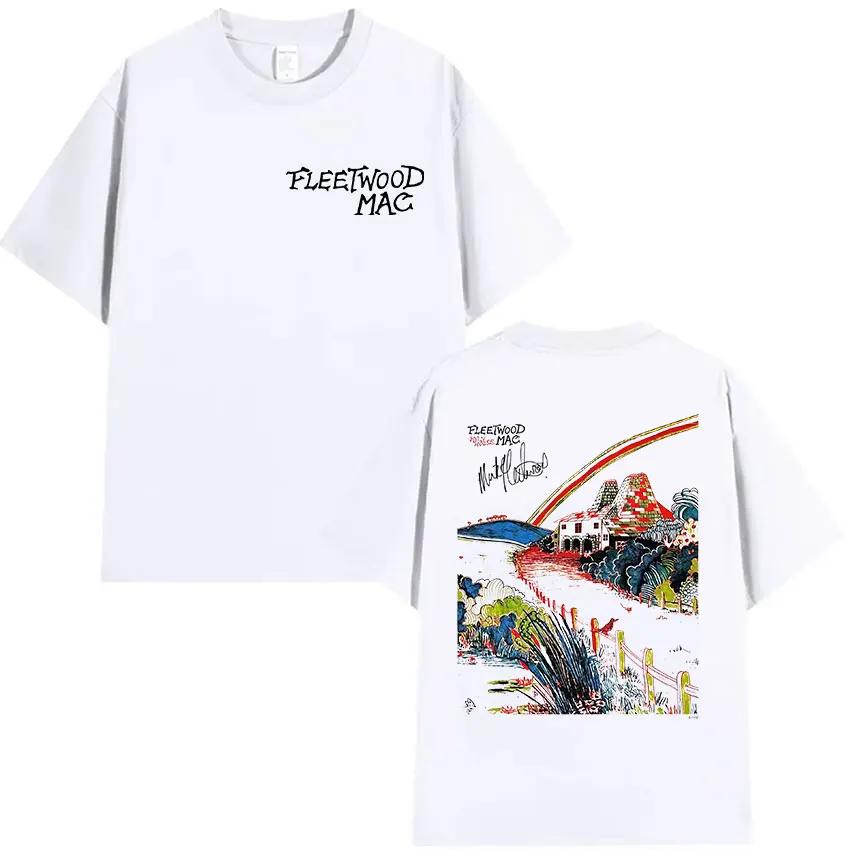 Rock Band Fleetwood Mac Tour 2026 Merch T-shirts Unisexe Femmes Harajuku Mode T-shirt Rétro 100% Coton T-shirts Oversize Streetwear
