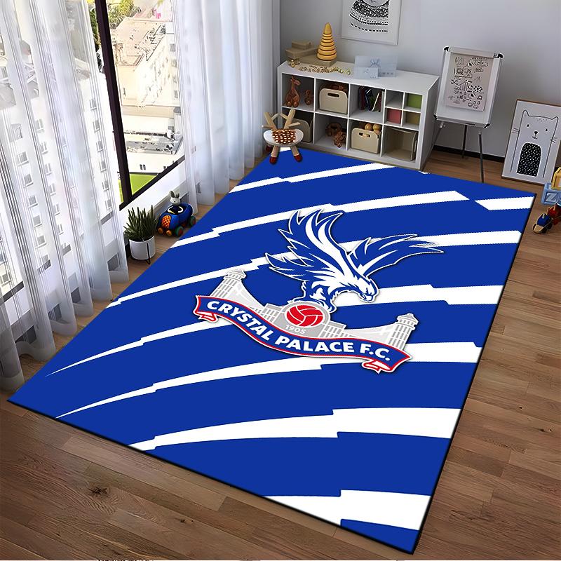 Blue eagle emblem design" and add the suffix: Non-slip rug suitable for living room and bedroom sofas.