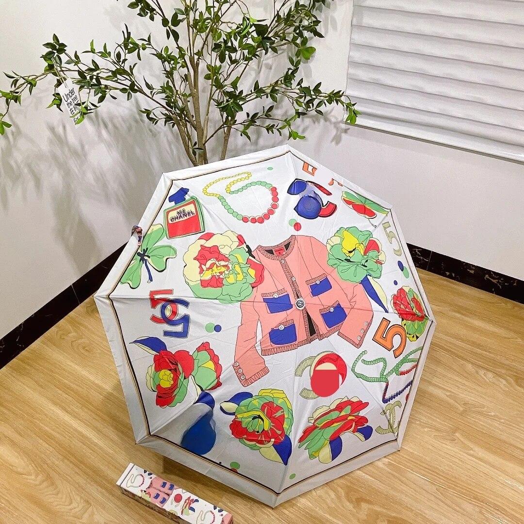 

Новый складной зонт от солнца с автоматическим открытием и закрытием, черный клей, защита от солнца и защита от ультрафиолета Goddess