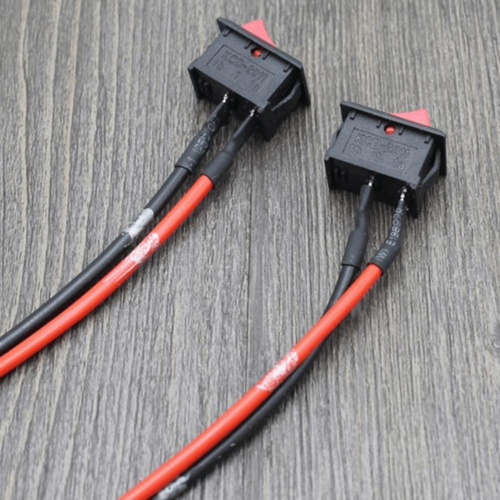 10Pcs Pre-Wired Mini Rocker Switch ON/OFF Toggle Switch Controller Power Switch Boat Marine