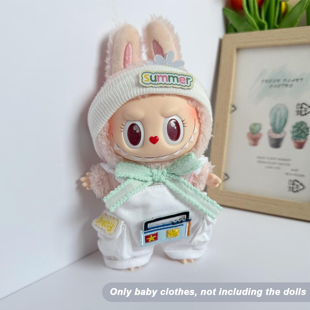 

Для 17см куклы Лабубу Одежда Модная одежда Комбинезон Одежда для куклы Подходящие по цвету шорты Аксессуары для кукол Милое украшение Маленькая одежда 01