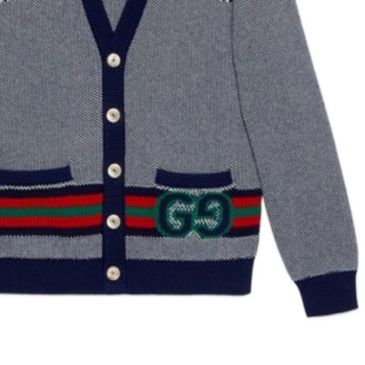 Gucci Logo Intarsia Button Up Cardigan 740363-XKC4D-4759