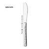 304 Stainless Steel Western Cutlery Set with Stone Pattern: Steak Knife, Dinner Fork, Dinner Spoon, Dessert Spoon.