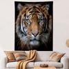 "Majestic Tiger Close-Up Portrait" Patterned Tapestry Home Decor, Suitable for Bedroom and Living Room, Gift