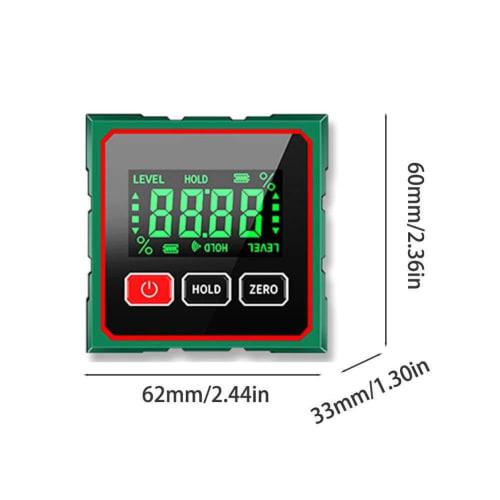 Digital Angle Finder, 4-Sided Strong Magnetic Angle Gauge, Backlit Cube Inclinometer, Woodworking Measuring Tool, Table Saw Miter Protractor, Hanging
