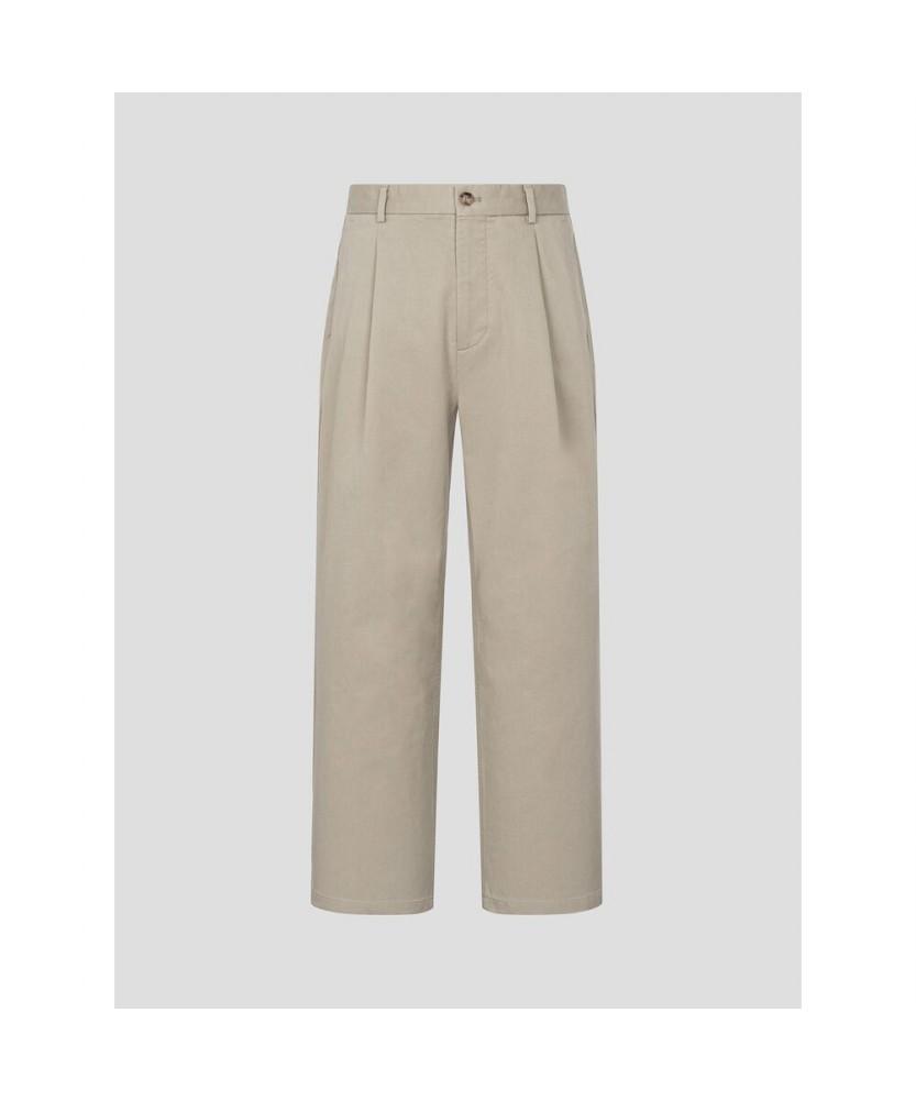 Binpolmen Heritage Club Tuck Wide Chino Pants Beige