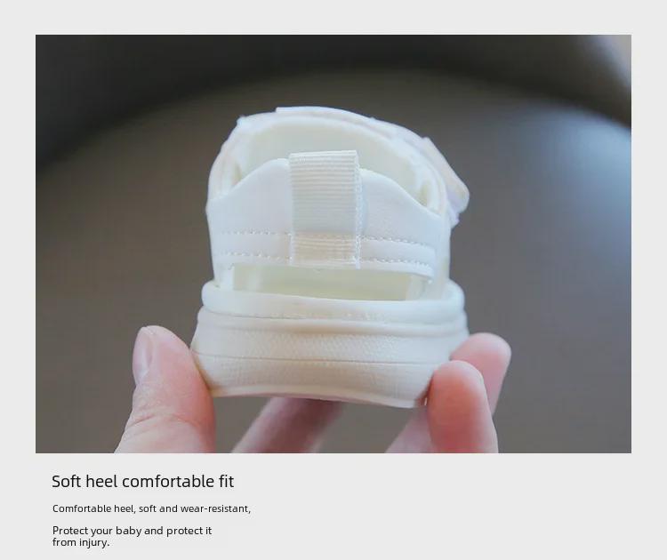 Summer 2023 Girls' Closed-Toe Sandals: Soft, Breathable, Mesh Beach Shoes for Toddlers (Ages 1-4)