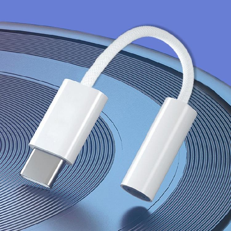 Braided USB C To 3.5mm Headphone Adapter Supports Charging And Delivers Studio Quality Audios