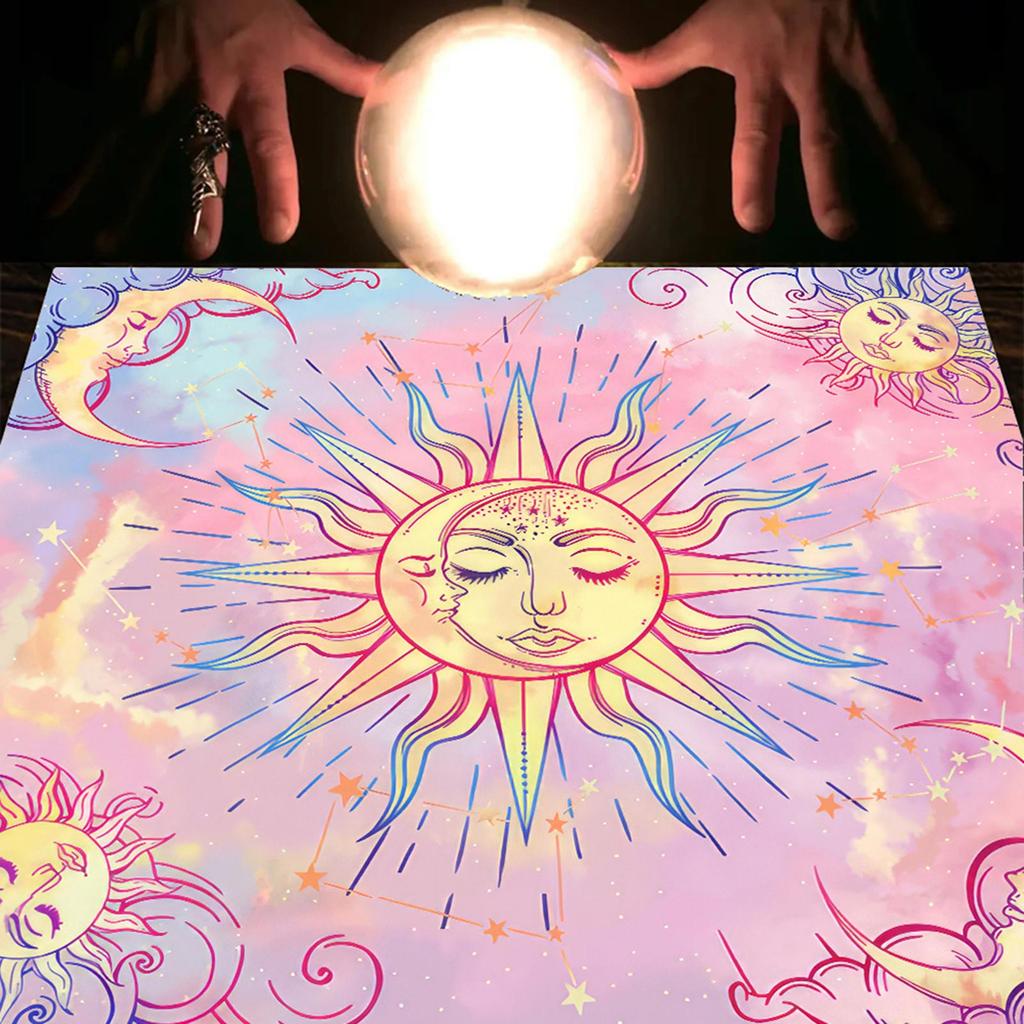 Tarot Tablecloth Cloth Table Cover for Mystical Practice Limited Stock Tarot Cloth Tablecloth Sun and Moon Table Cover