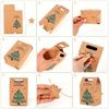 24PCS Eco-Friendly Christmas Candy Packaging Box Brown Kraft Paper Christmas Party Favor Bag 9.4X6X14cm
