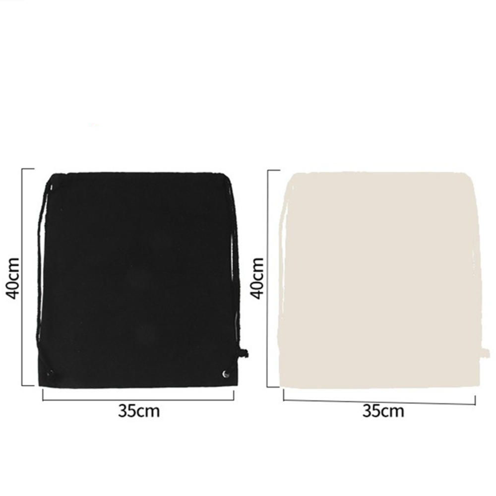 Canvas bag shoulders drawstring bundle pockets shopping student backpack bag cotton Pouch for Gym Traveling storage bag