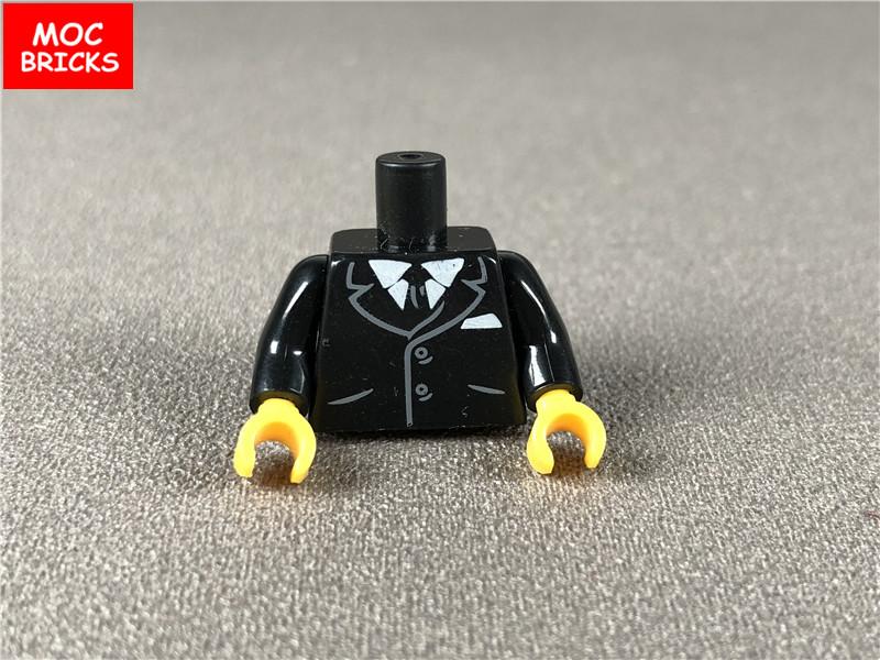 5pcs/lot MOC Bricks Torso Suit Body Wear Arms Hands Muscle Chef Cloth Educational Building Blocks Assembled Toys Plastic Dolls