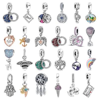 100% 925 Sterling Zilveren Schitterende Cz Hanger Geschikt VoorNieuwe Originele Armband S925 Zircon Bedels Sieraden Maken DIY