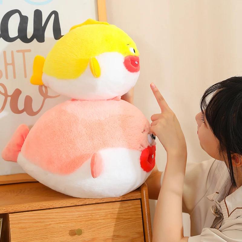 35~45cm Cute Sea Animal Clownfish Stuffed Toy Goldfish Doll Big Doll Pillow Children's Birthday Gift Plush Toys Anime Plush