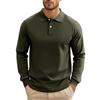 Men'S Fashionable Lapel Color Blocking Shirt Casual Long Sleeve Top