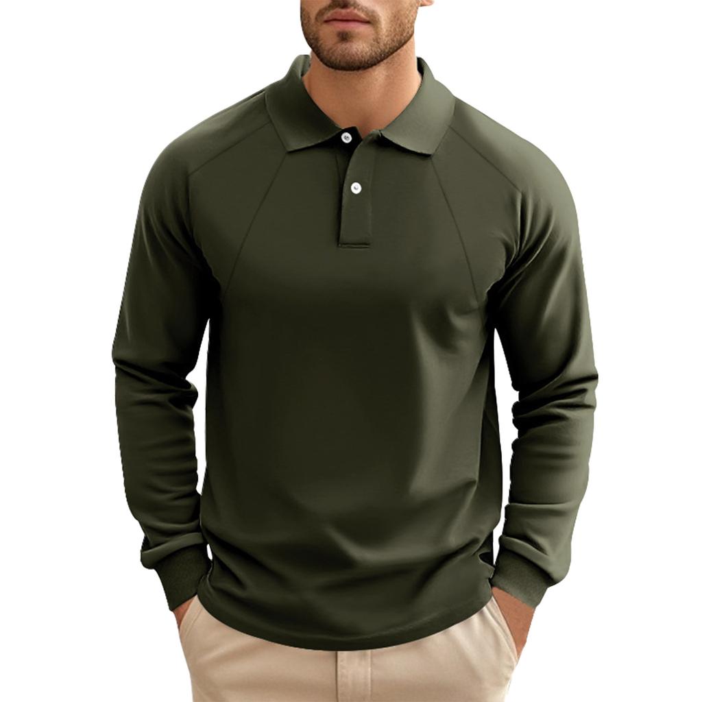 Men'S Fashionable Lapel Color Blocking Shirt Casual Long Sleeve Top