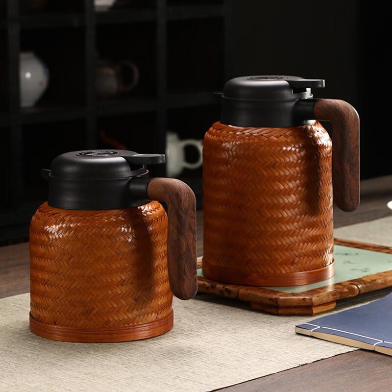 1.6L Bamboo Woven Stainless Steel Insulated Pot