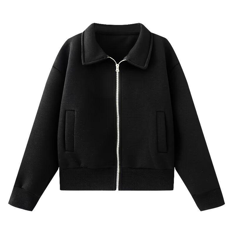 Kaslead New Women clothes Western Style Fashion Simple and Versatile Bomber jacket Outerwear