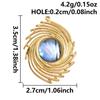 High Quality 304 Stainless Steel Sun Heart Abalone Shell Pendant For Jewelry Making Supplies Enamel Charm Golden DIY Accessories