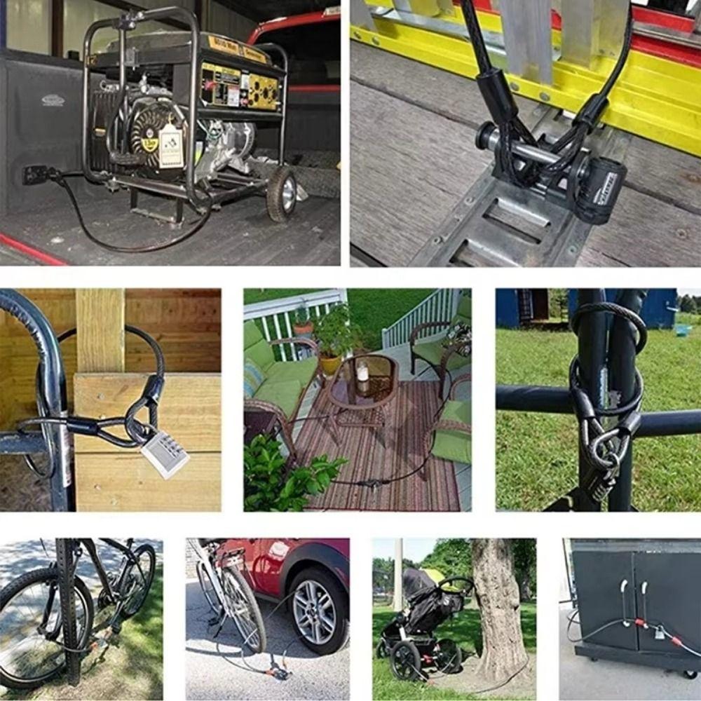 Flexibles Fahrradschlosskabel, Diebstahlschutz, geflochtenes Stahldrahtseil, starkes Stahlkabel, Bügelschlösser