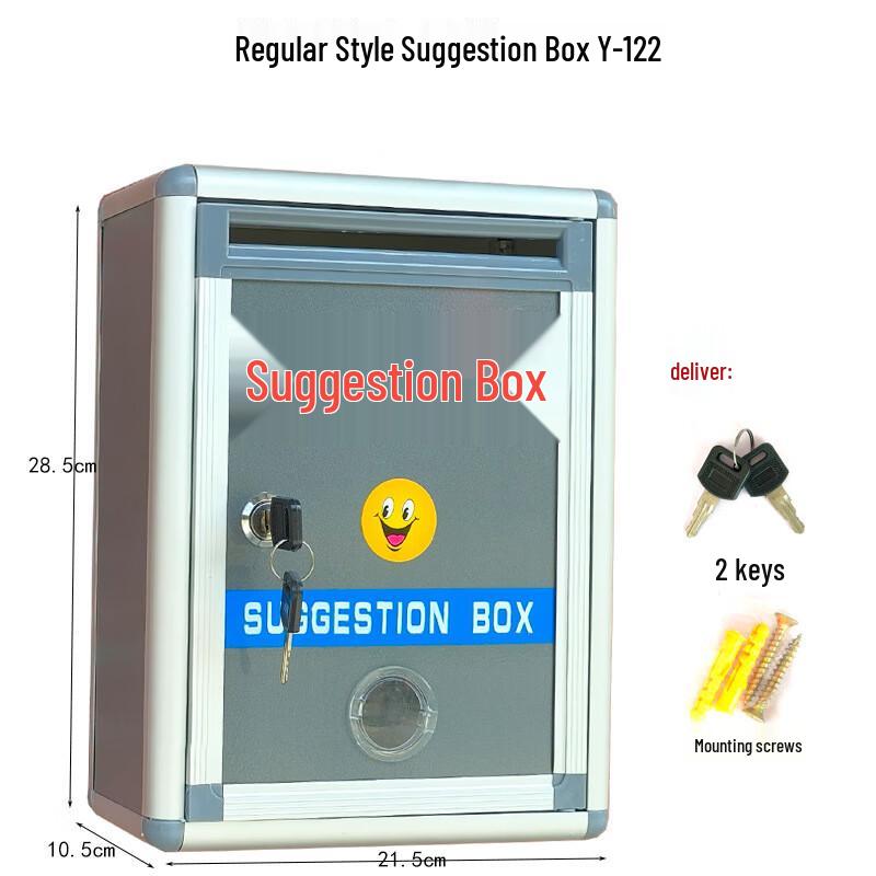 Lilang Aluminum Alloy Wall-Mounted Suggestion Box with Lock