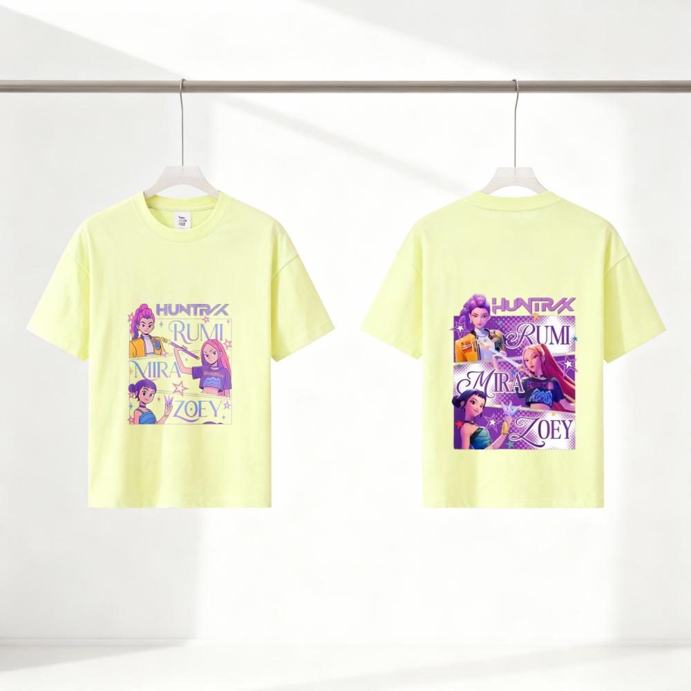 Kids Wear Sport Clothing Cartoon Hunter T-Shirt Double Sided Design Casual Comfortable Short Sleeve Tee