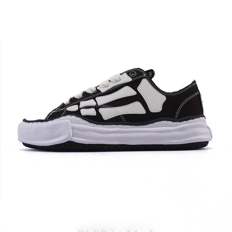 MMY X AMIRI Collaborative Chunky Sneakers Low-Top Unisex Casual Shoes With Bone Motif Thick Sole
