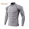Pánské sportovní top 3D Slim Fit High Elasticity Stojací límec Rychleschnoucí Dlouhé rukávy Slim Fit Kompresní Tričko Tvarování postavy Gym Běh Basketbal