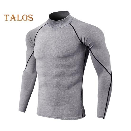 Pánské sportovní top 3D Slim Fit High Elasticity Stojací límec Rychleschnoucí Dlouhé rukávy Slim Fit Kompresní Tričko Tvarování postavy Gym Běh Basketbal