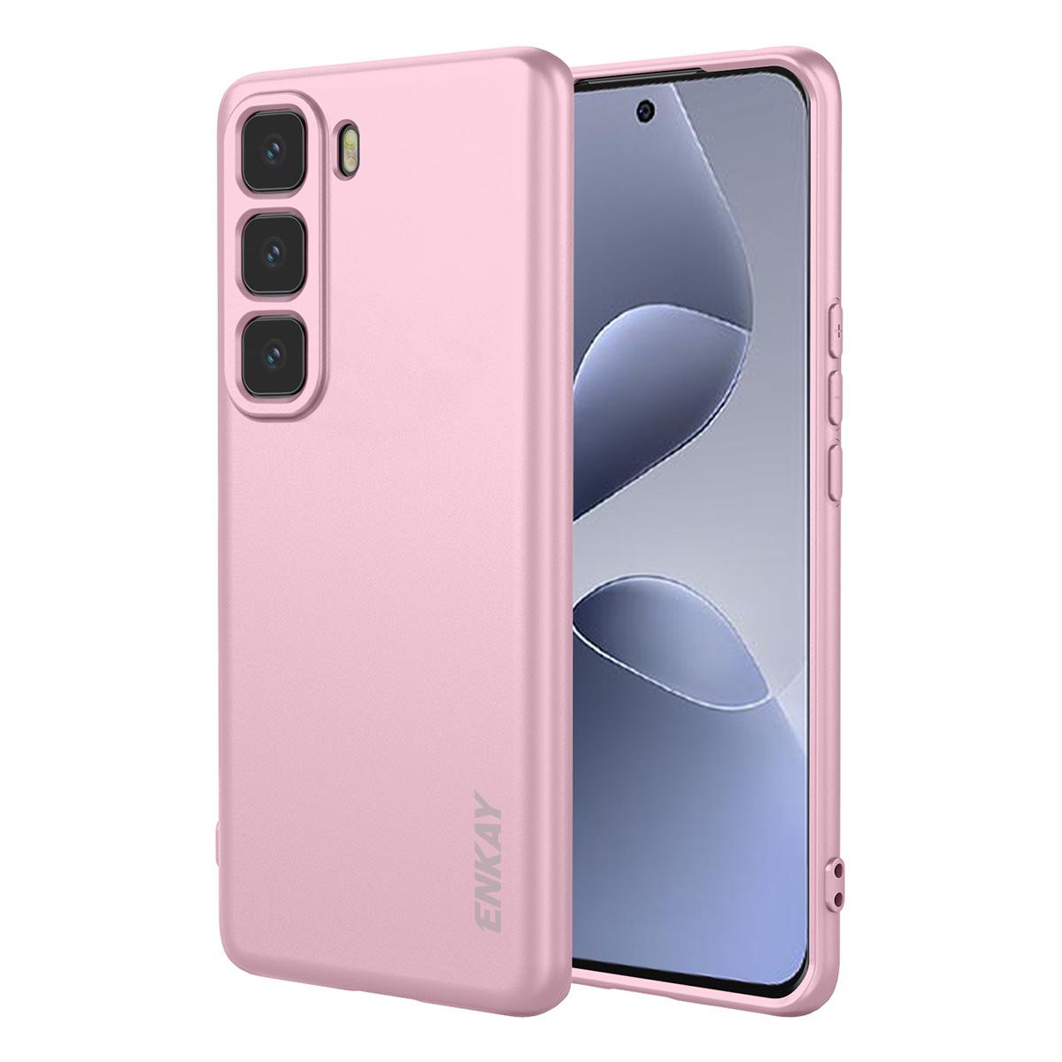 

For Infinix Hot 60 Pro+ 4G Silicone Case ENKAY HAT PRINCE Straight Edge Cell Phone Back Cover