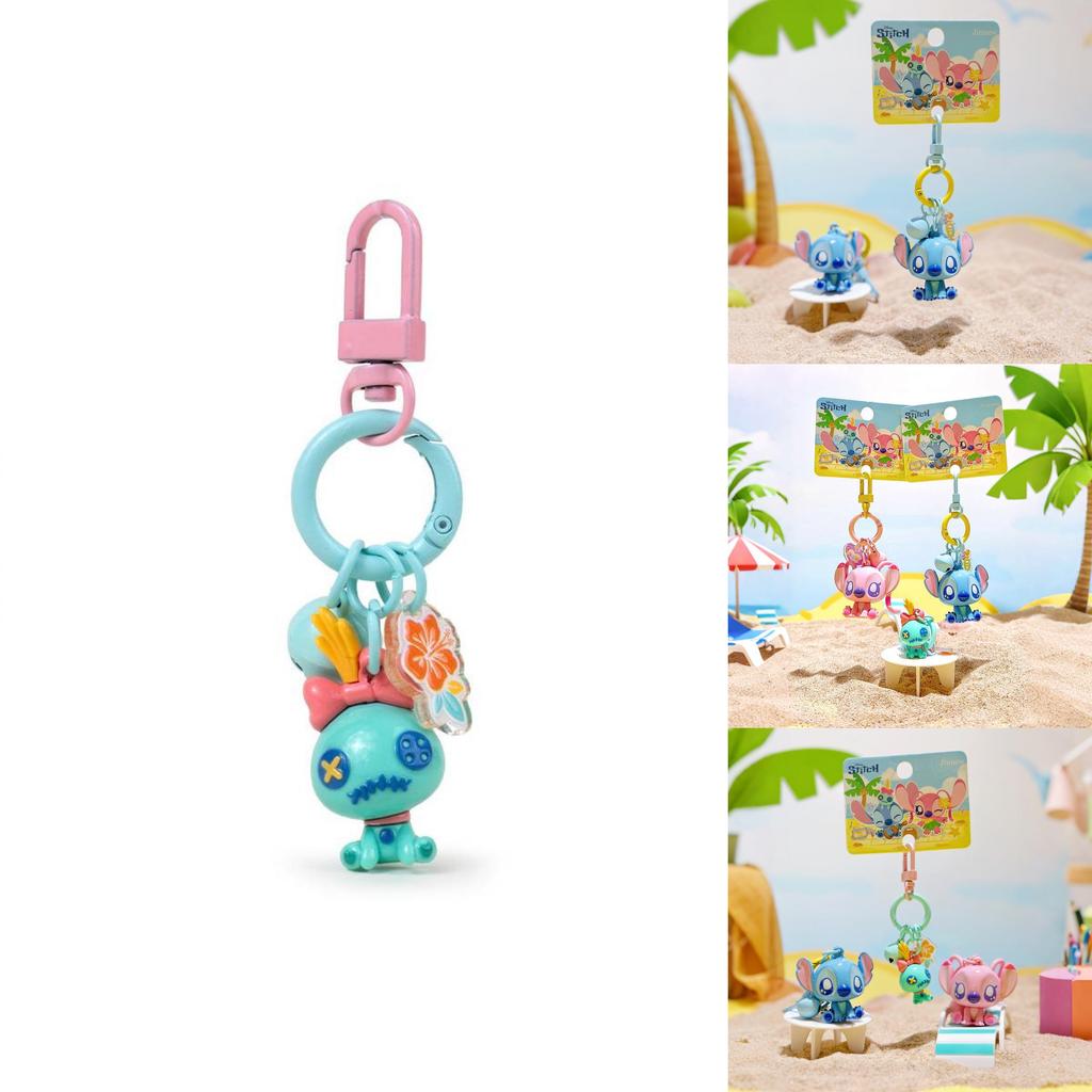 Stitch Summer Beach Keychain With Pvc Charm For Kids And Collectors