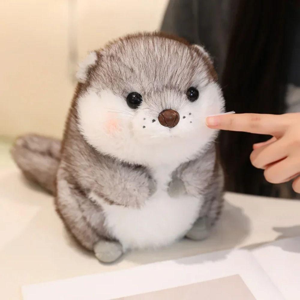 Chubby Face Plush Otter Dolls PP Cotton Animals Stuffed Toys Cute Otter Plush Toys  Christmas