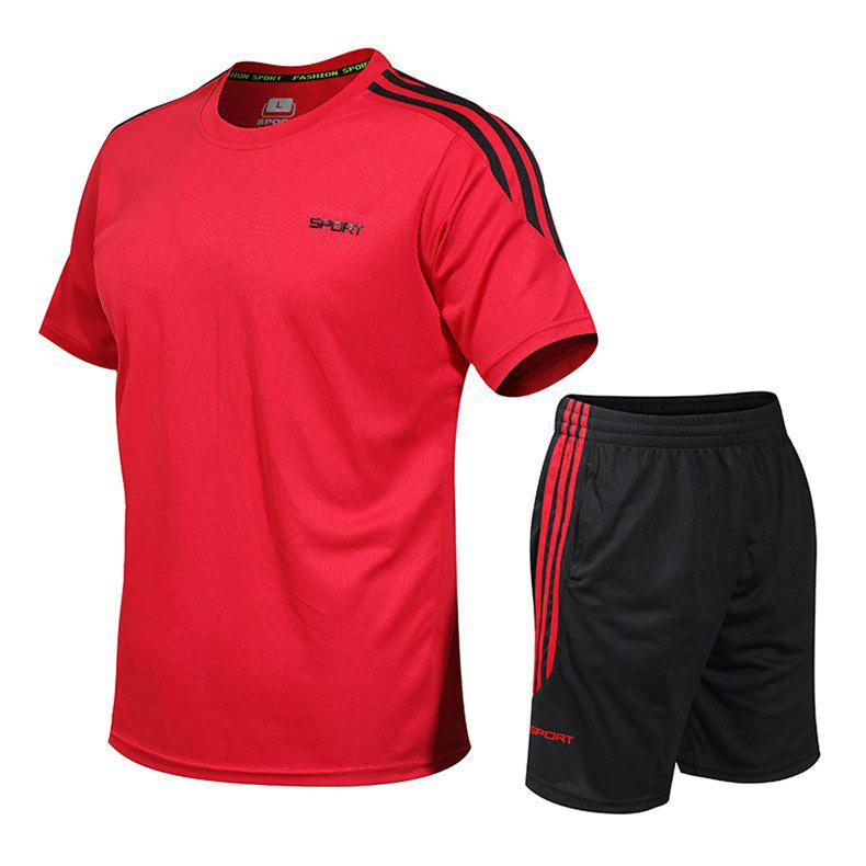 Ensemble de sport 2 pièces (tee-shirt et short) en 7 tailles (M à 5XL)