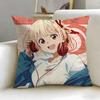 popular anime Lycoris Recoil Cushion Cover Soft  EasyWash Pillow Case  Versatile for Couch Bed Travel and Office