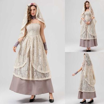 Damski kostium vintage, sukienka abaja, przebranie na imprezę, kostium cosplay