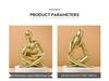 Abstract Resin Figure Ornament: Reading Statue for Bookshelf or Living Room Decor