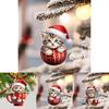 Cute Cat Acrylic Car Pendant With 2d Design For Auto Interior Decoration