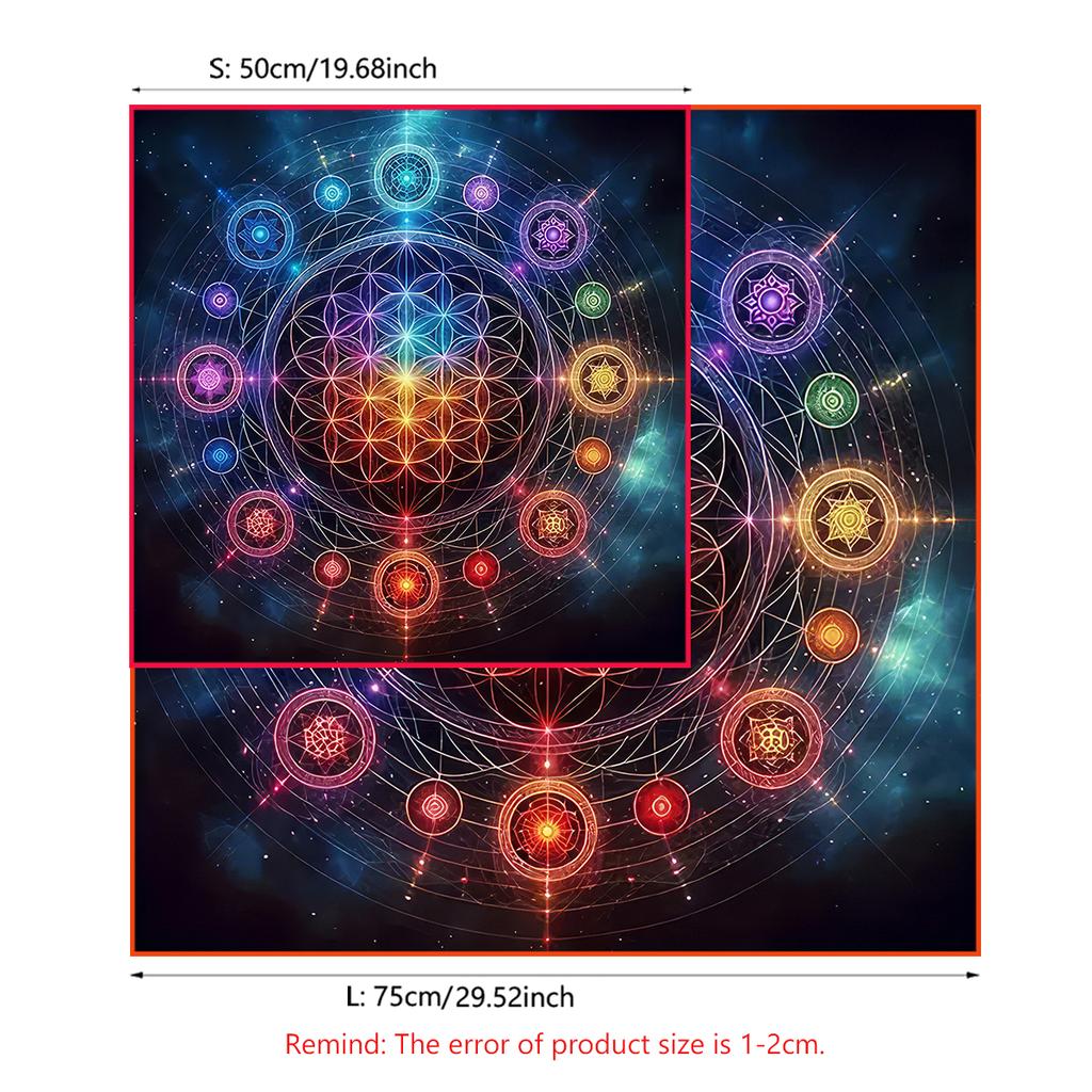 Tarot Tischdecke Mandala Blume des Lebens Altar Tuch Für Divination Meditation Kreis Galaxie Tarot Matte Spirituelle Orakel Karten Pad