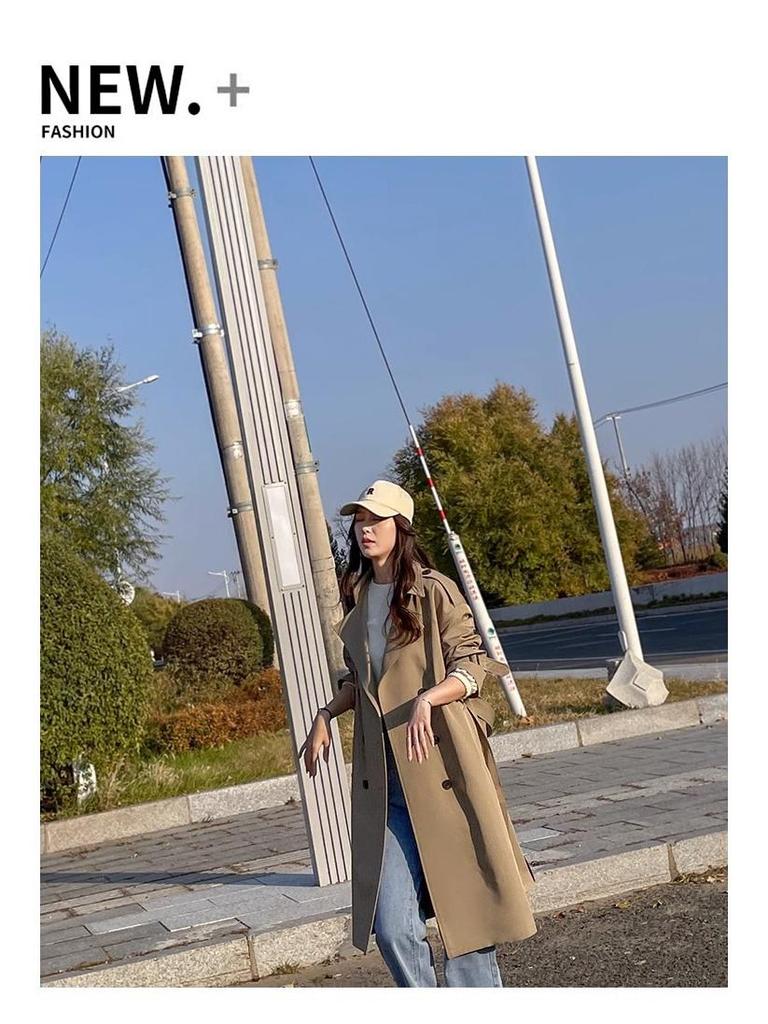 Chic Korean-Style Petite Women's Trench Coat - Autumn 2025 Collection