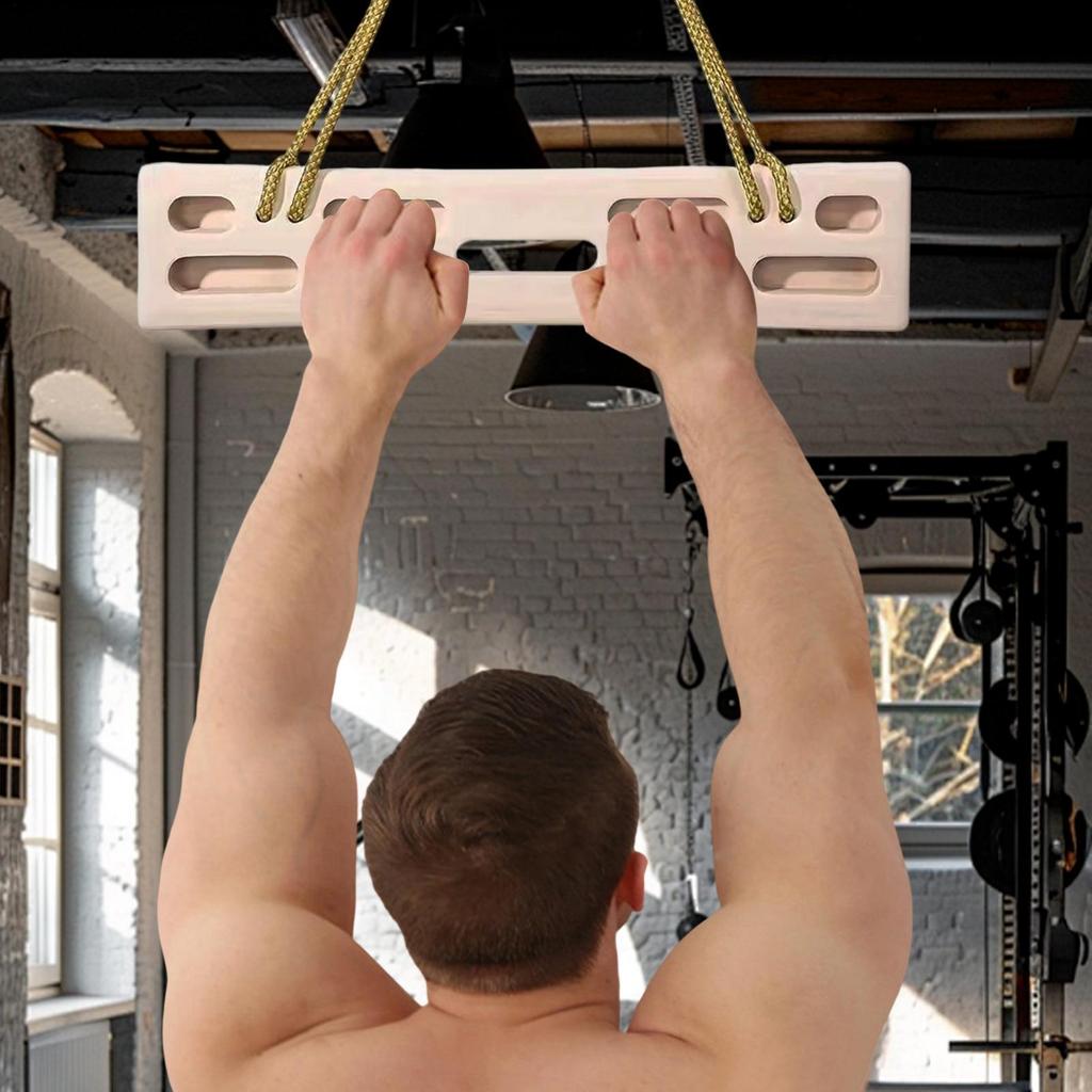 Kletterfingerboard Holz-Hangboard mit Seil Hängebrett Kletterboard Kletter-Hangboard für Indoor-Outdoor-Athleten Kletterer