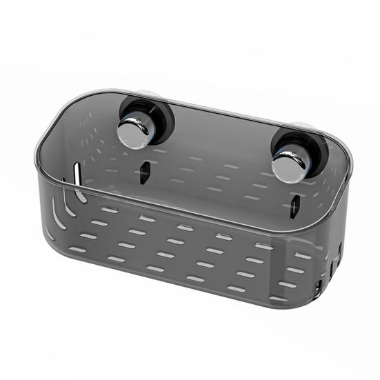 Sponge Holder Suction Cup Sink Corner Rack Large Capacity Strong Load-bearing Easy To Install Kitchen Sink Caddy Organizer