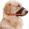 Weiche Air-Mesh-Hundemaske für kleine/mittlere/große Hunde, Hundemaske stoppt Beißen, Bellen & Kauen, Trinkbare verstellbare sanfte Haustiermaske (Orange, XL)