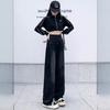Autumn 2024 Women's Plus Size Wide-Leg High Waist Straight Jeans