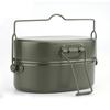 Aluminum Lunch Box Cookware Outdoor Camping Rice Cooker German Style Mess Kit Three-Part Portable Cooking Pan Pot