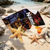 Custom Name Personalized Five Nights at Freddy's Print Beach Towel, for Trip Camping Beach Party Home Decor, Birthday Gift for Family & Friends
