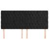 VidaXL Headboard Bedroom Furniture Bed Accessories Single Bed Heads Interior Black 200x7x118/128 3116736
