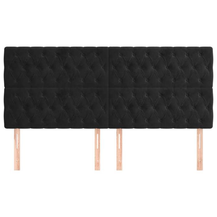 VidaXL Headboard Bedroom Furniture Bed Accessories Single Bed Heads Interior Black 200x7x118/128 3116736