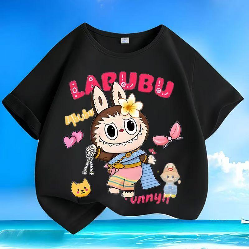 Star Labubued Dětské tričko 3D potisk Vtipné Chlapecké Dívčí Top s krátkým rukávem Ležérní oblečení Léto Roztomilé Oblečení s krátkým rukávem Dárek