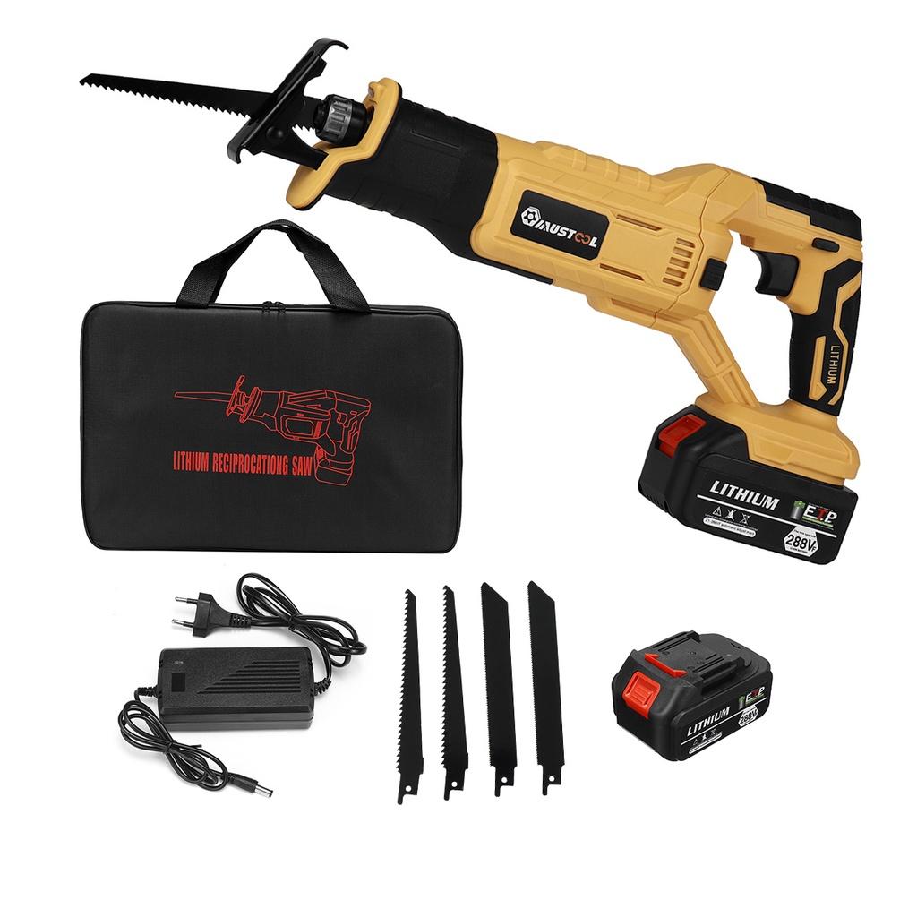 3000W 288V akumulátorová přímočará pila s 2ks baterií Nástroj na řezání kovu Elektrická pila na dřevo na 18V baterii Makita