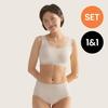 Skinny Five Sheer Bra & Panties Organic Special Set (Skin Set/Black Set)